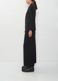 Crepe Stand Collar Jacket — Black