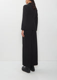 Crepe Stand Collar Jacket — Black