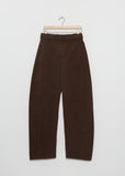 Twisted Belted Pants — Dark Brown