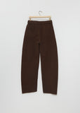 Twisted Belted Pants — Dark Brown