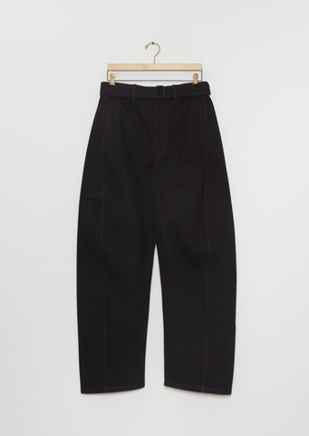 Twisted Belted Pants — Black