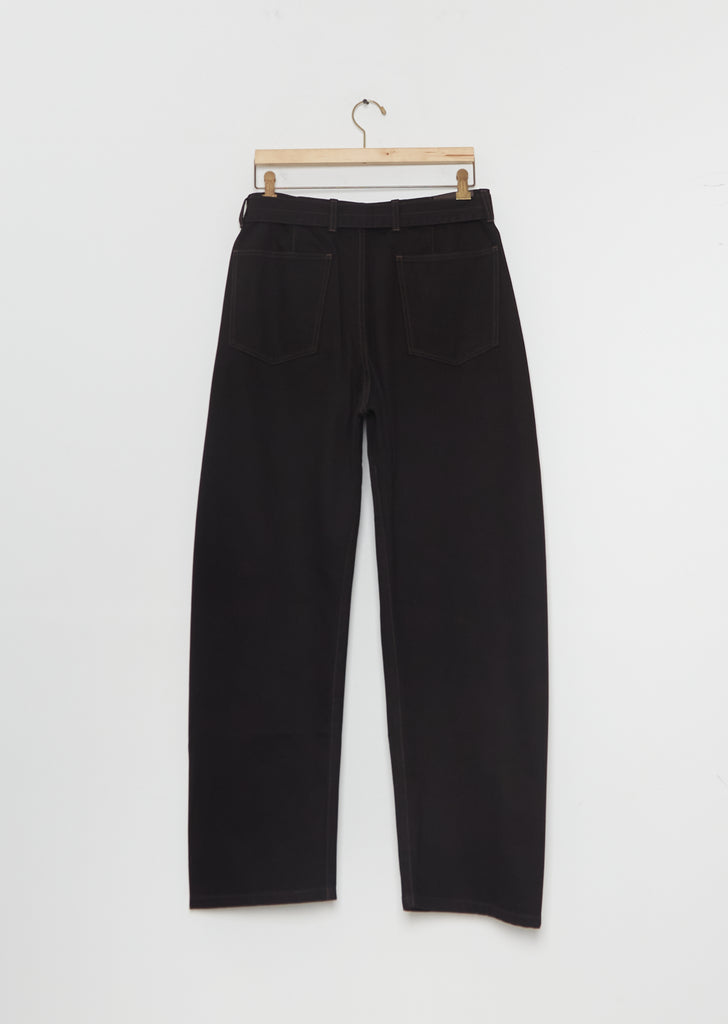 Twisted Belted Pants — Black