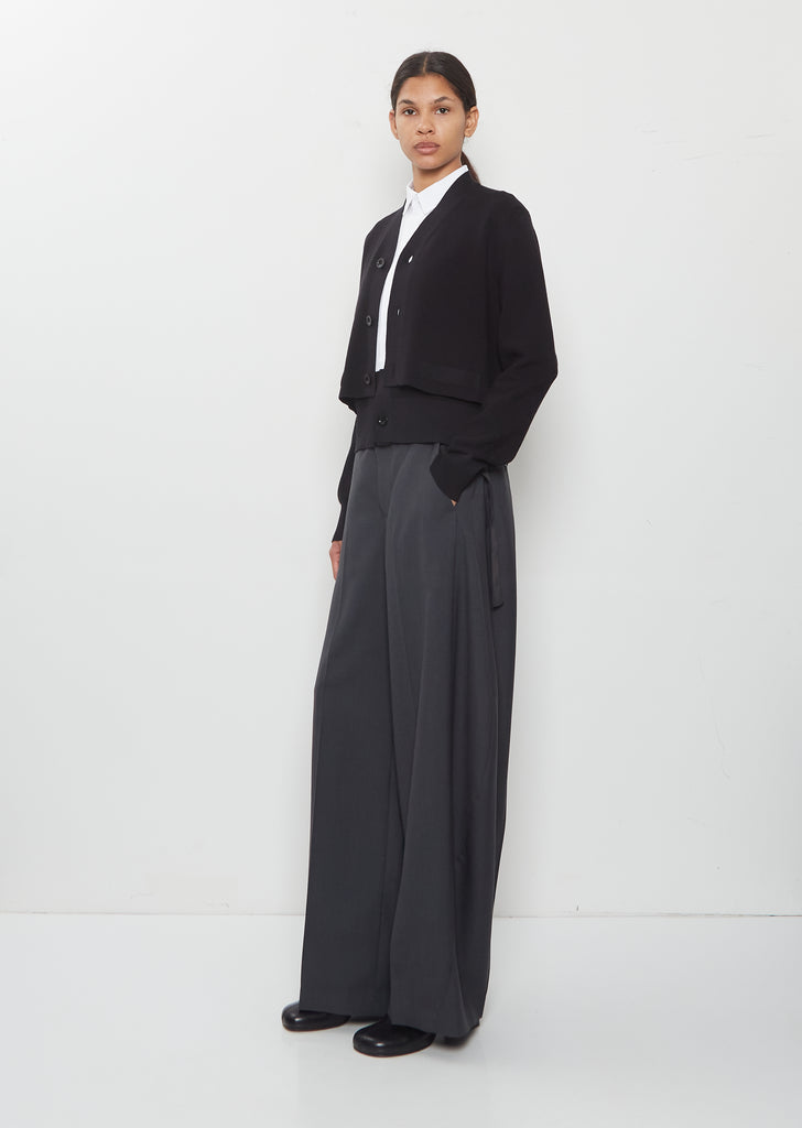 Poplin x Cotton Knit Cardigan