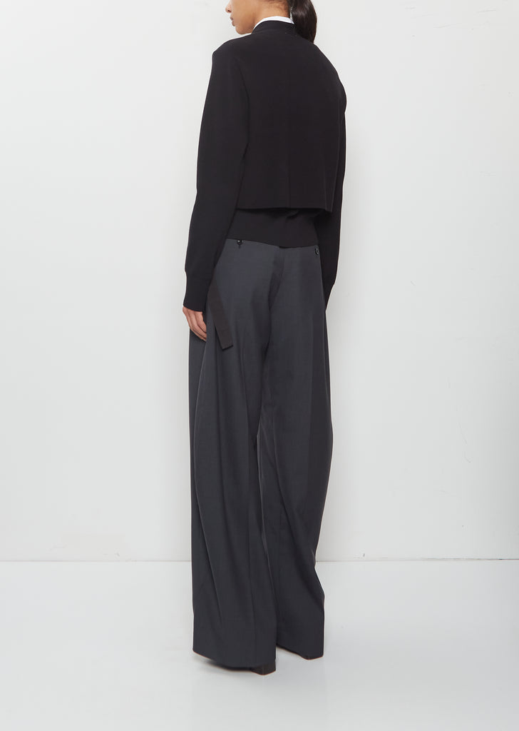 Poplin x Cotton Knit Cardigan