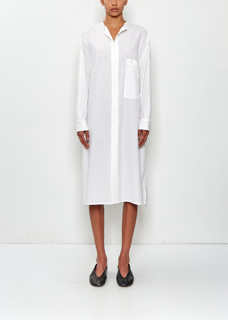 Piping Collar Cotton Dress