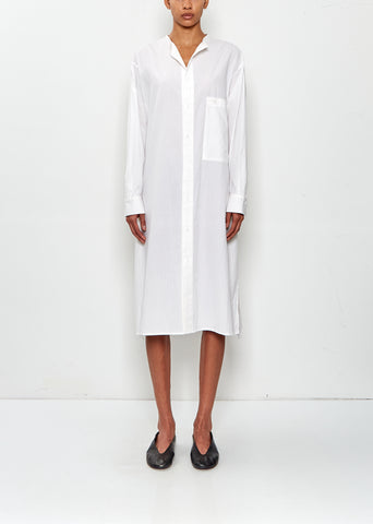 Piping Collar Cotton Dress