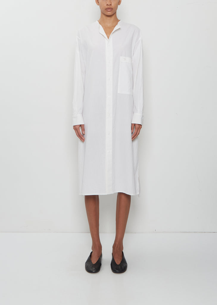 Piping Collar Cotton Dress