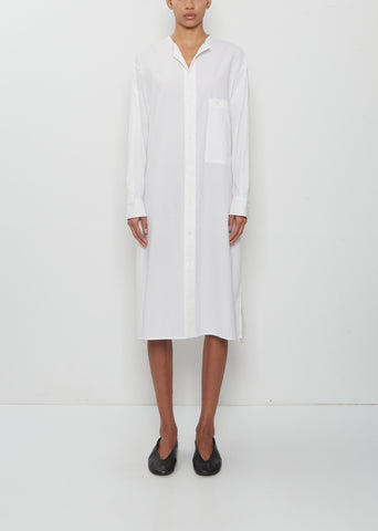 Piping Collar Cotton Dress