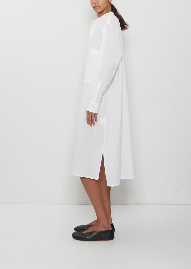 Piping Collar Cotton Dress