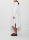 Piping Collar Cotton Dress