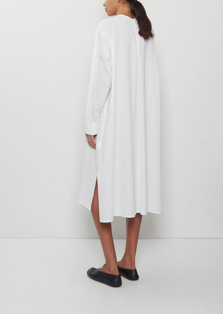 Piping Collar Cotton Dress