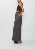 Cropped Wide Leg Slash Trousers