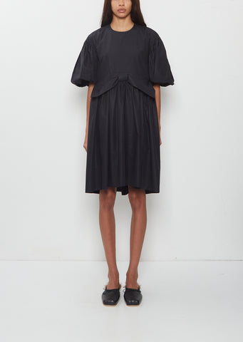 Mini Puff Sleeve Bow Dress