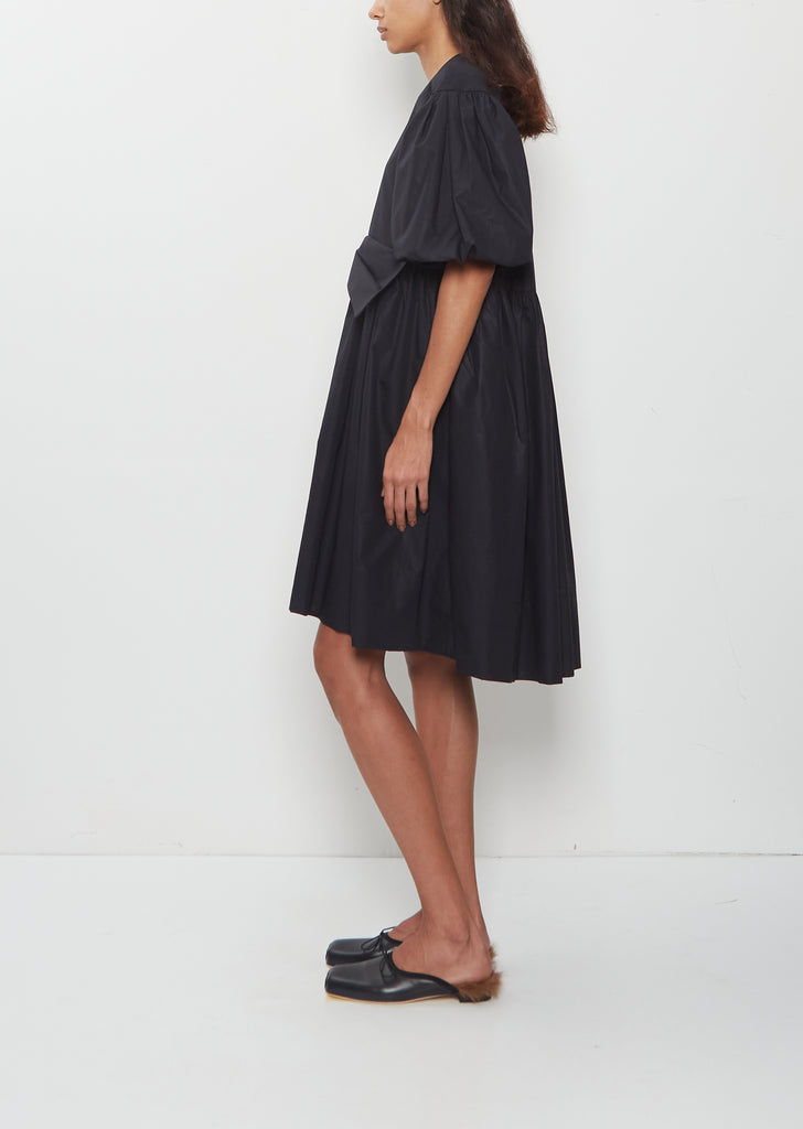 Mini Puff Sleeve Bow Dress