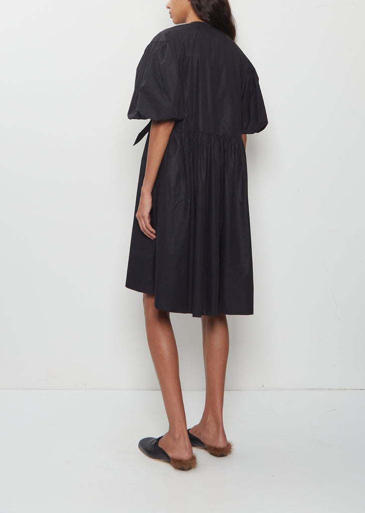 Mini Puff Sleeve Bow Dress