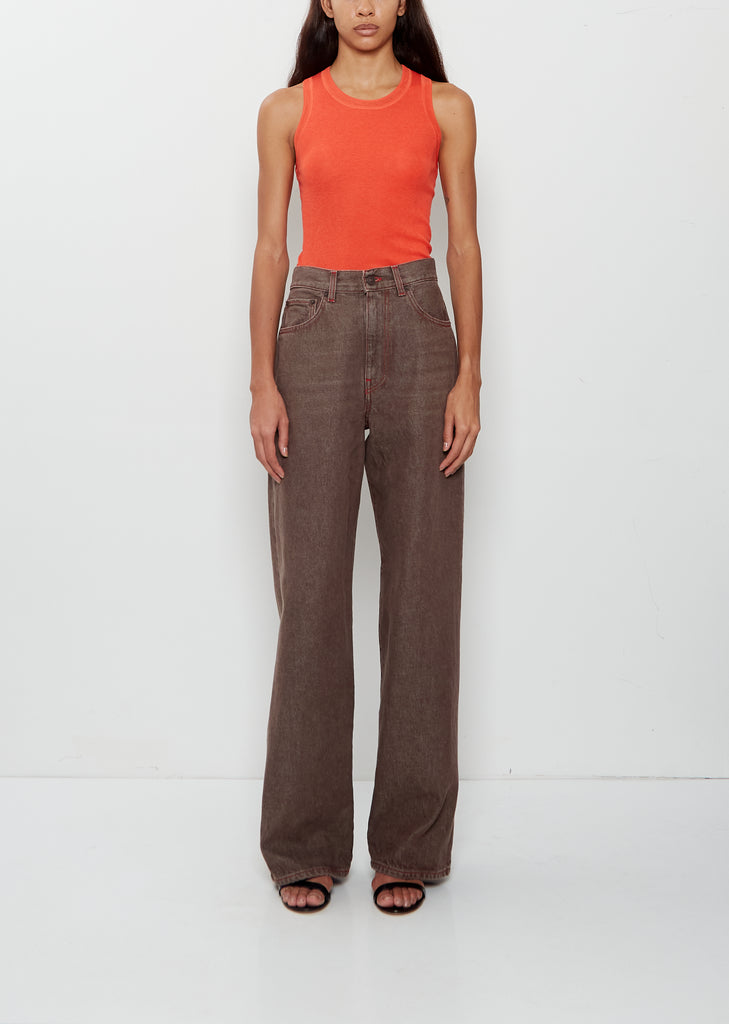 Wide Cotton Jean — Sanded Soil