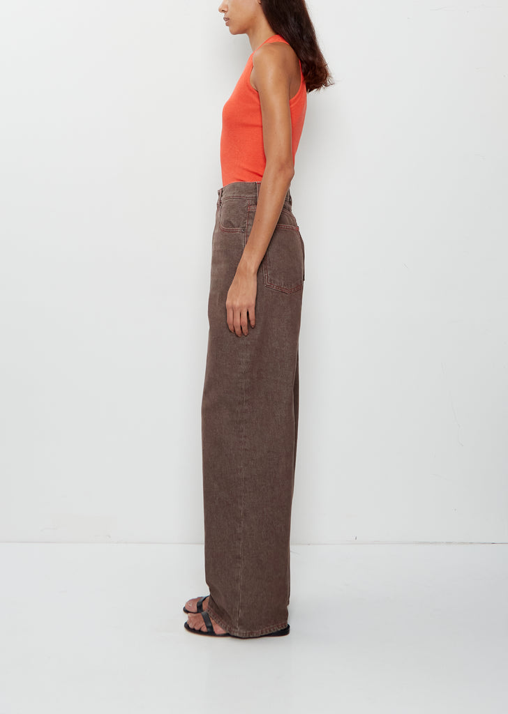 Wide Cotton Jean — Sanded Soil