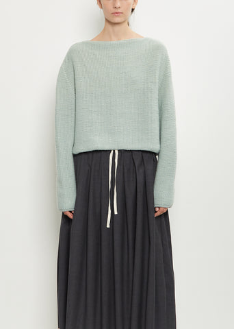 Aviao Hand-Knitted Merino Wool Sweater — Mint Green