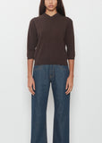 Elbow V-Neck Cashmere Sweater — Soil