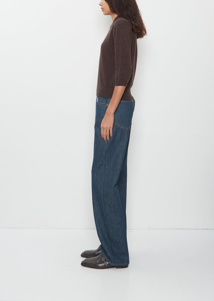 Elbow V-Neck Cashmere Sweater — Soil