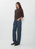 Elbow V-Neck Cashmere Sweater — Soil