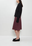 Wool Jersey Rib Knit Cardigan