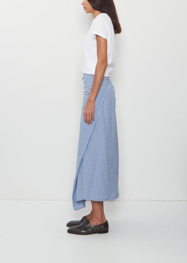 Draped Wrap Cotton Skirt