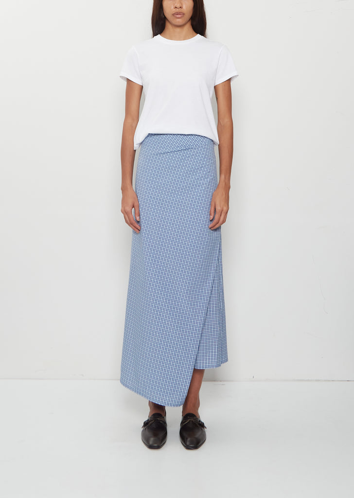 Draped Wrap Cotton Skirt