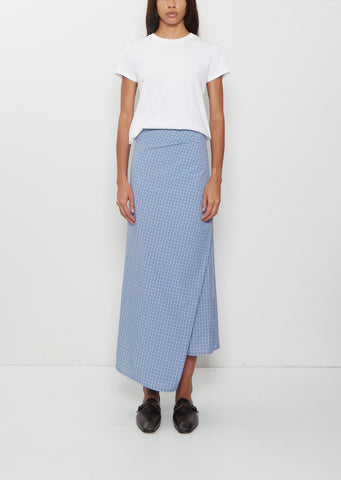 Draped Wrap Cotton Skirt
