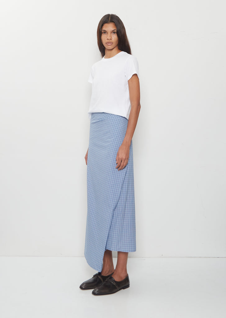 Draped Wrap Cotton Skirt