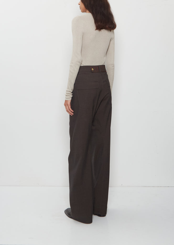 Twisted Seam Wool Pant
