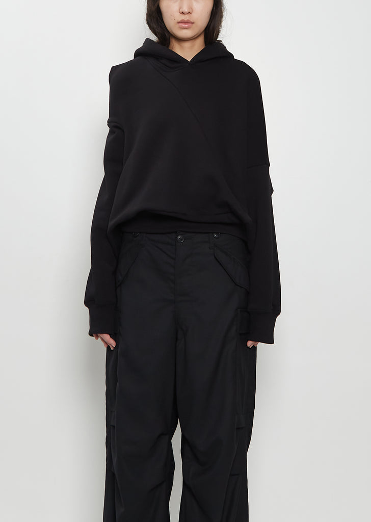Cotton French Terry Asymmetrical Hoodie