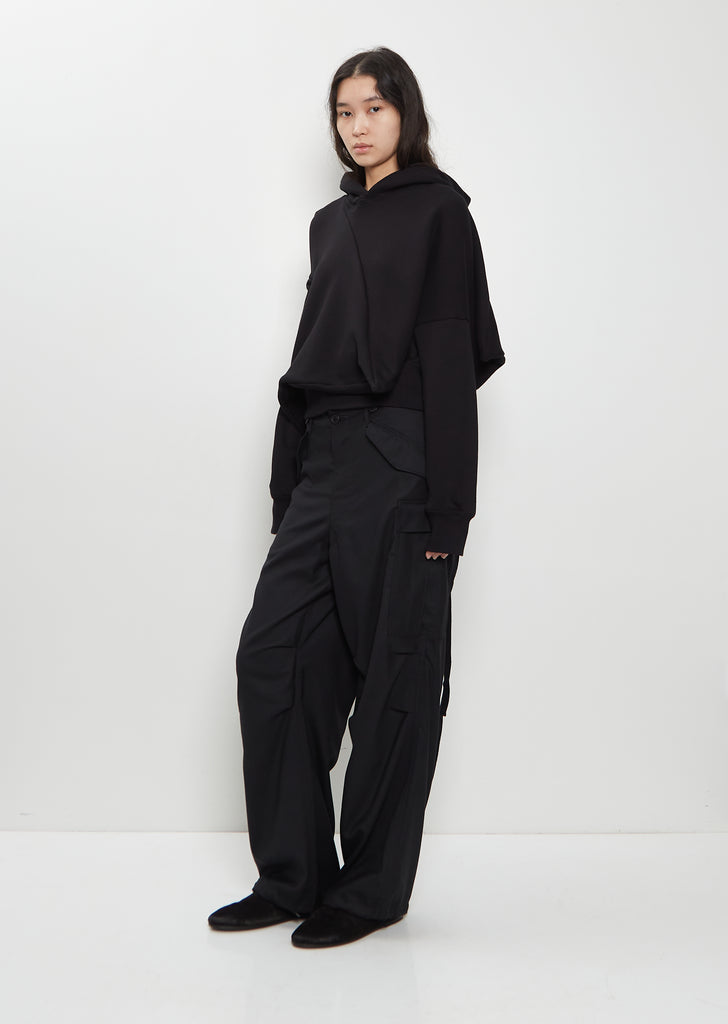 Cotton French Terry Asymmetrical Hoodie