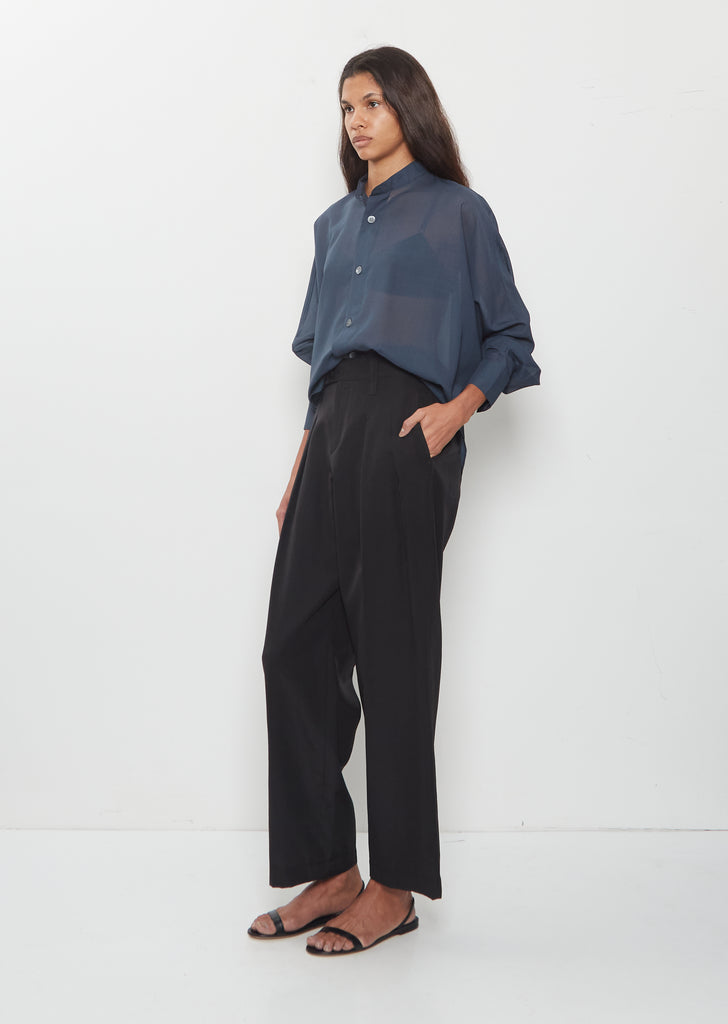 Sheer Wool Dolman Sleeve Shirt