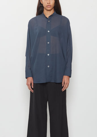Sheer Wool Dolman Sleeve Shirt