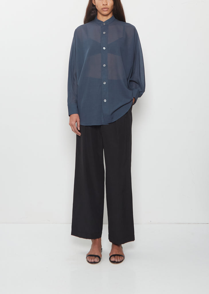 Sheer Wool Dolman Sleeve Shirt
