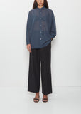 Sheer Wool Dolman Sleeve Shirt