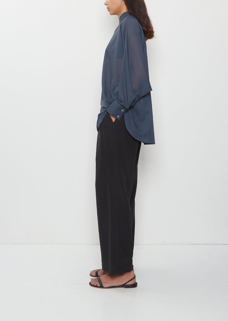 Sheer Wool Dolman Sleeve Shirt