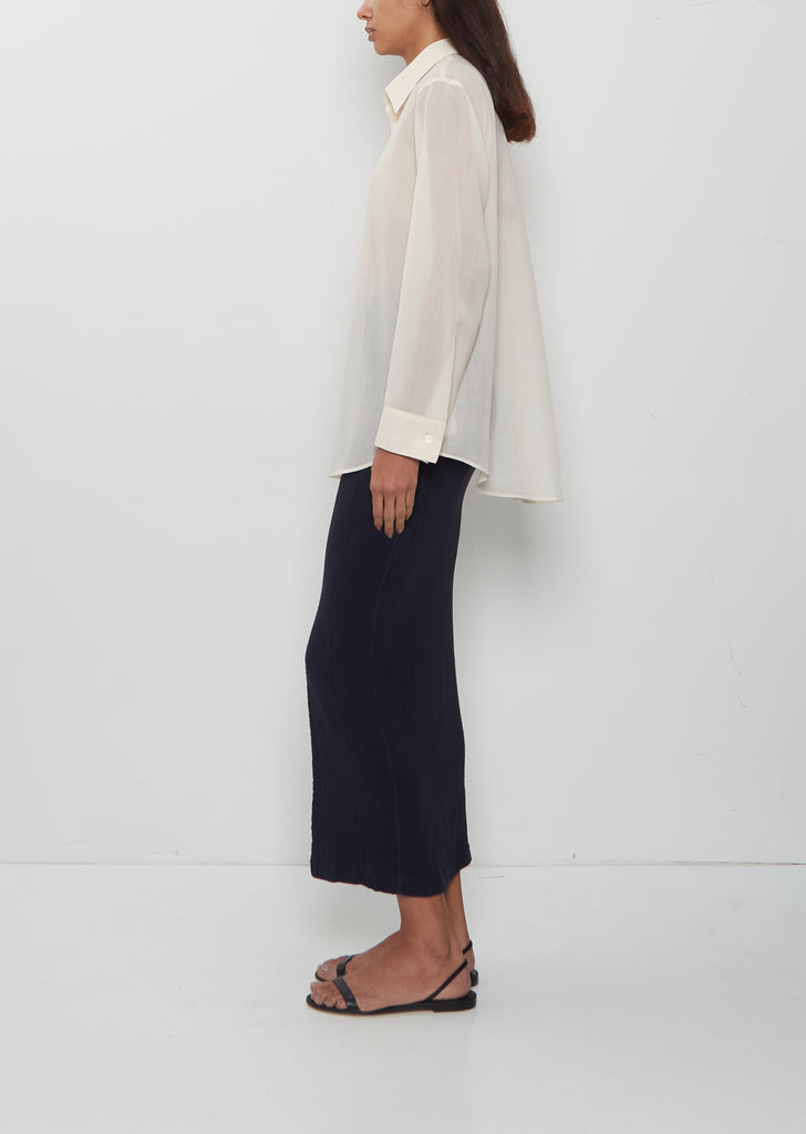 Sheer Wool Classic Collar Shirt