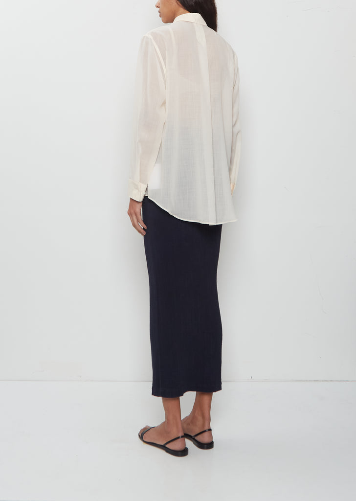 Sheer Wool Classic Collar Shirt