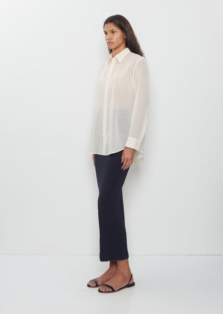 Sheer Wool Classic Collar Shirt
