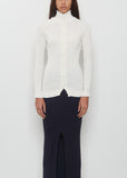 Rill High Neck Pleats Shirt
