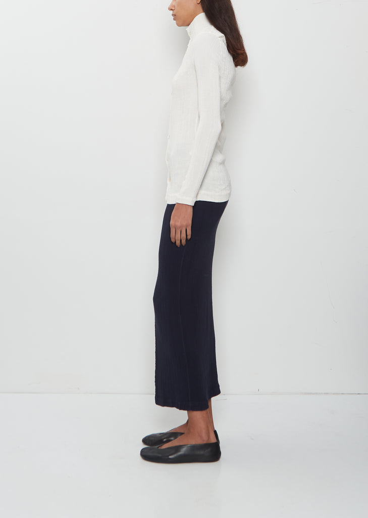 Rill High Neck Pleats Shirt