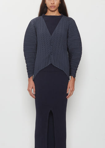 Unflurling Pleats Cardigan