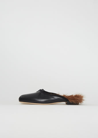 Faux Fur Lined Pointe Mule