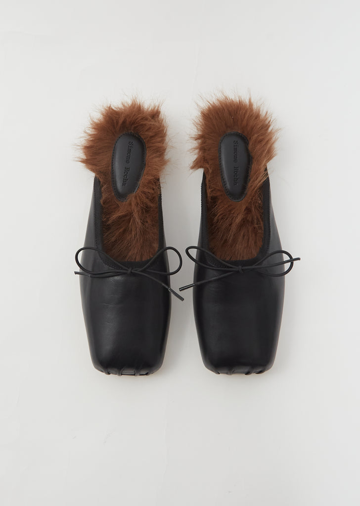 Faux Fur Lined Pointe Mule
