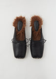 Faux Fur Lined Pointe Mule
