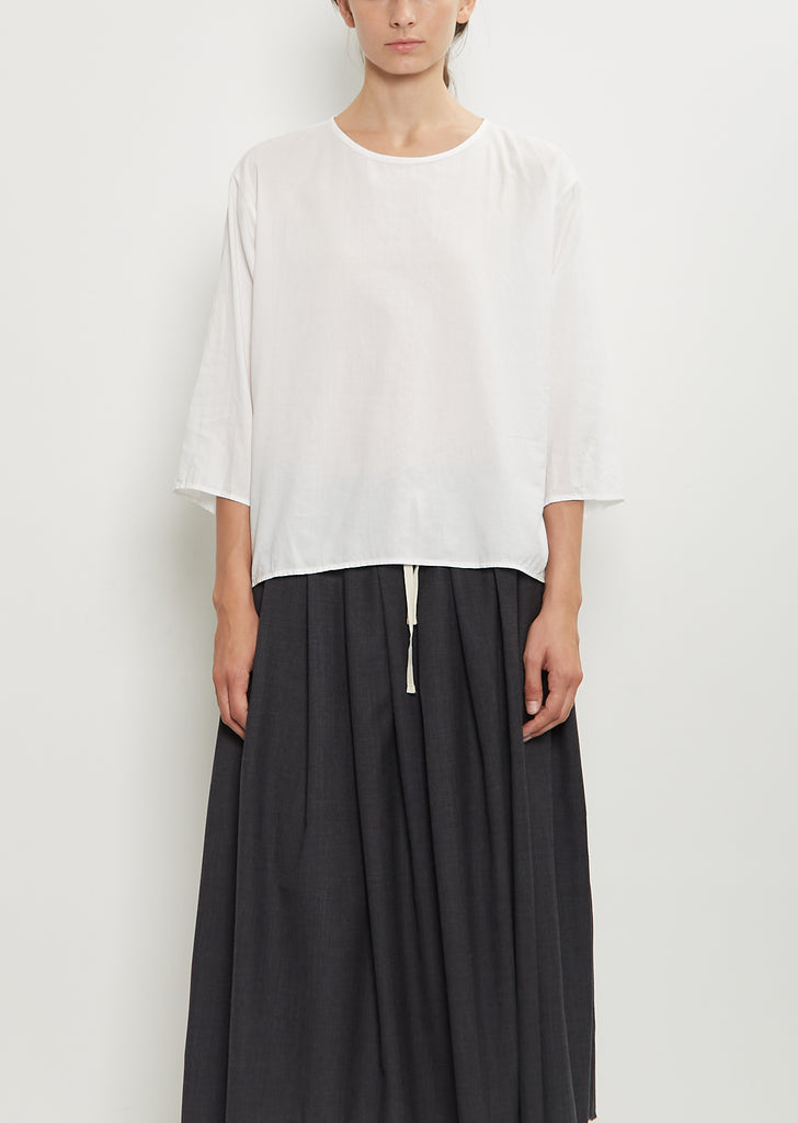 Mucra Cotton Flannel Blouse — Off White