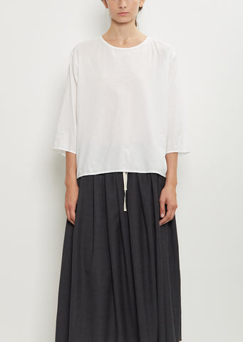 Mucra Cotton Flannel Blouse — Off White
