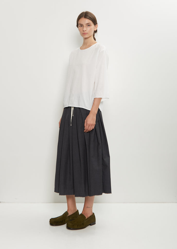Mucra Cotton Flannel Blouse — Off White